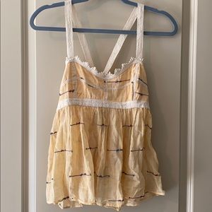 Free People Yellow top